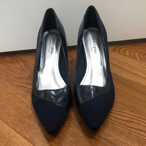 Pleather/Suede heels